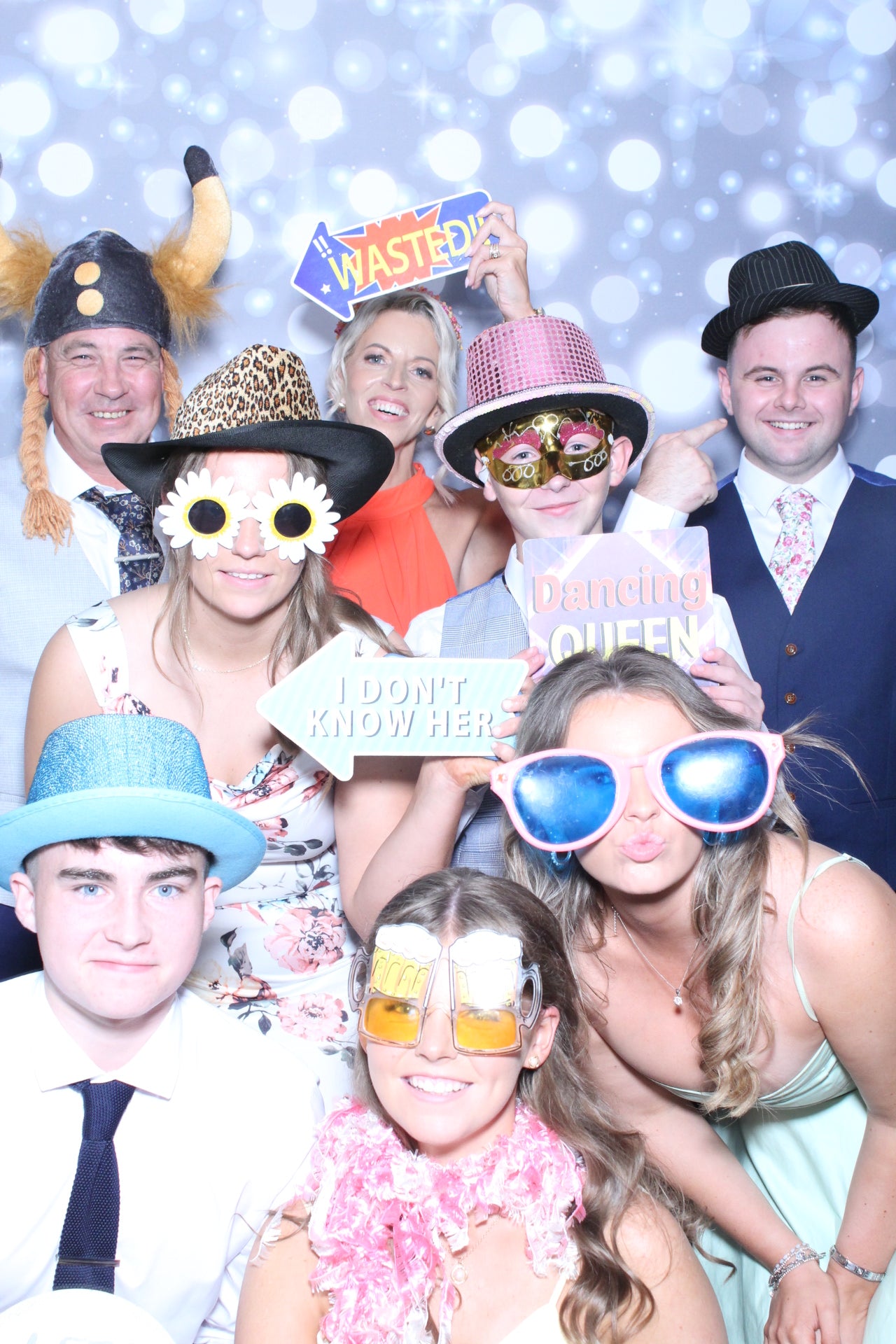 Wedding guests enjoying their Lumina photos